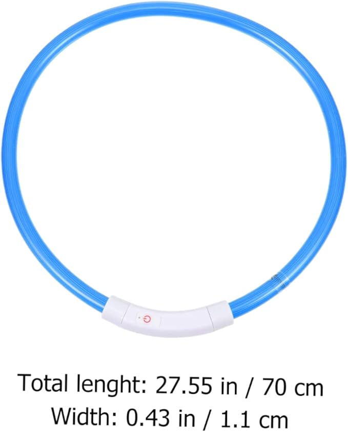 POPETPOP USB Rechargeable LED Pet Collar Luminous Dog Collar for Night Safety Stylish Glowing Design for Outdoor Use for Parties and Festivals