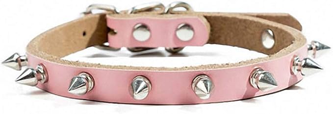 Fashion Bullet Puppy Dog Collar Leashes Dog Cat Collar Necklace Accessories for Small Chihuahua Yorkie Dogs 13 Pink XS
