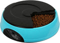 Timing Quantitative Automatic Feeder Meal Small Capacity Pet Automatic Feeder DiscShaped Solid Color Dog Feeder Portable (Color : Yellow) (Light blue)