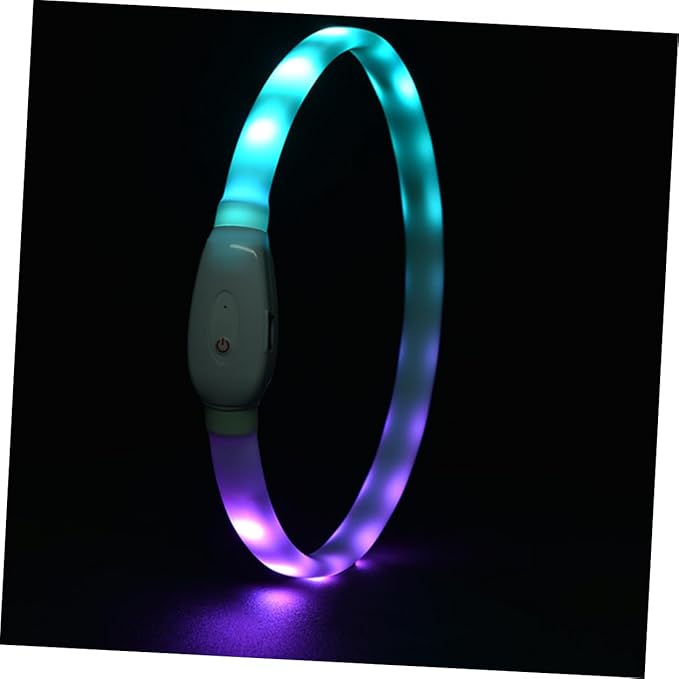 Housoutil 3sets USB Rechargeable Pet Collar Led Dog Collar for Night Safety Multiple Flashing Modes Fit for Your Pet Comfort