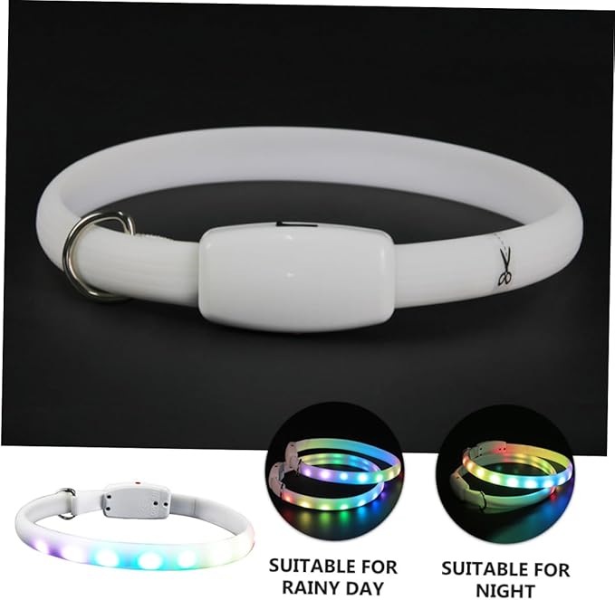 USB Charging LED Dog Collar Luminous Pet Collar Waterproof Flashing Night Safety for Dogs