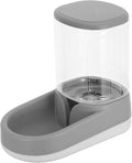 BESTonZON Automatic Pet Feeder and Gravity Water Dispenser Dual Bowl Set for Dogs and Cats, Gray, Suitable for Small to Large Pets, Outdoor and Travel Use