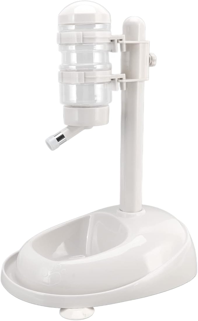 Pet Bowl Water Dispenser Automatic Prevent Slip Detachable Adjustable Dog Standing Water Food Feeder for Puppy Cat 2 in 1 Design Non Slip Base Clean Hygienic Rotatable Liftable