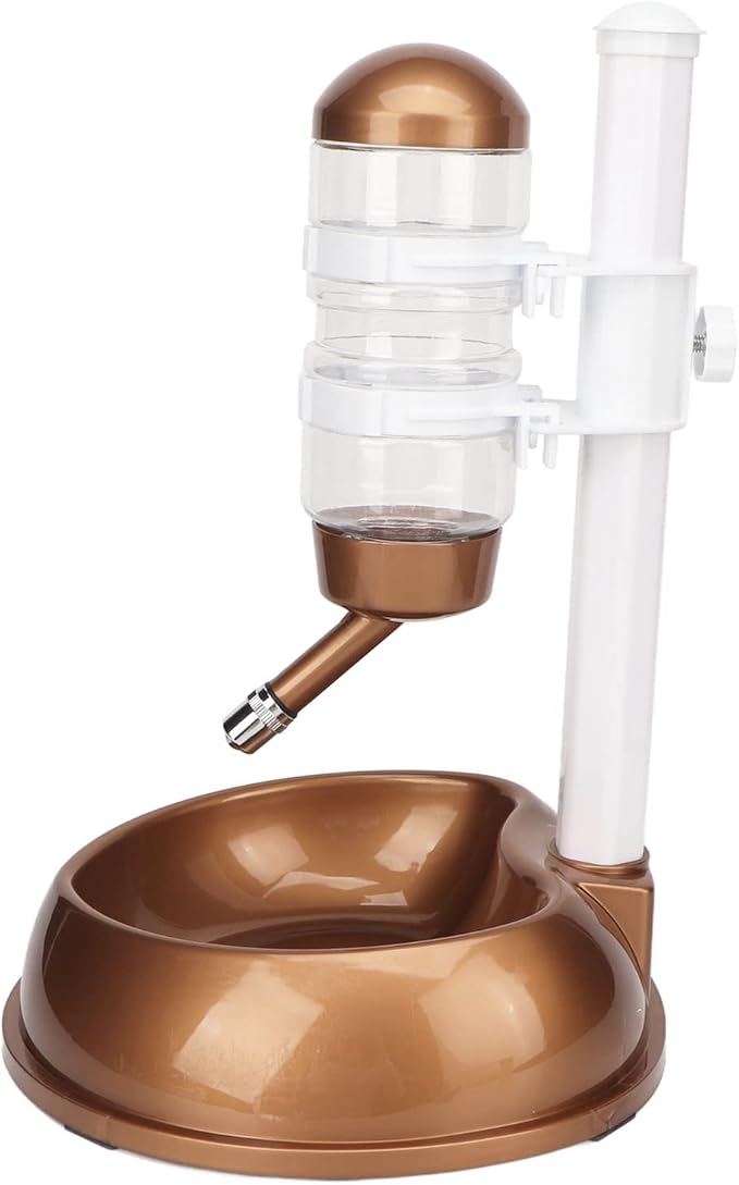 Tbest Dog Water Dispenser,Pet Standing Water Dispenser Bowl Height Multifunction Dog Automatic Water Food Feeder Witetachable Pole