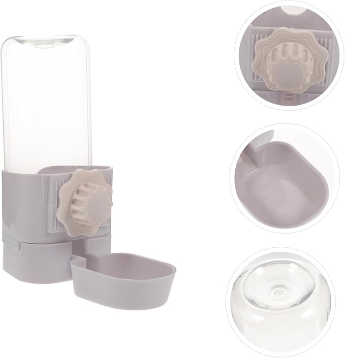 Kisangel Automatic Hanging Dog Water Bottle Pet Cat Water Dispenser Kennel Waterer Portable Cage Mounted Feeder for Pets Easy to Clean and Stable Design