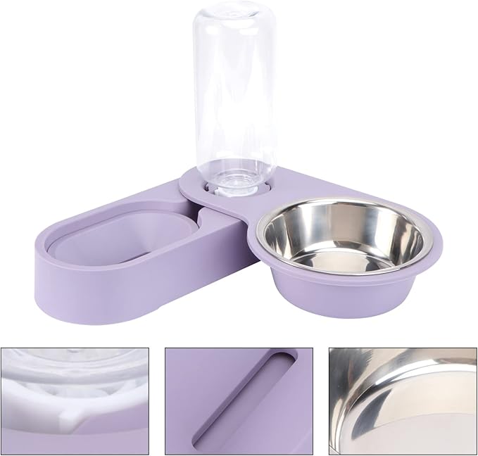 POPETPOP 1pc Automatic Pet Feeder Bowl Rotating Design Easy to Water Bowl for Cats Dogs High Water Bottle Pet Supplies