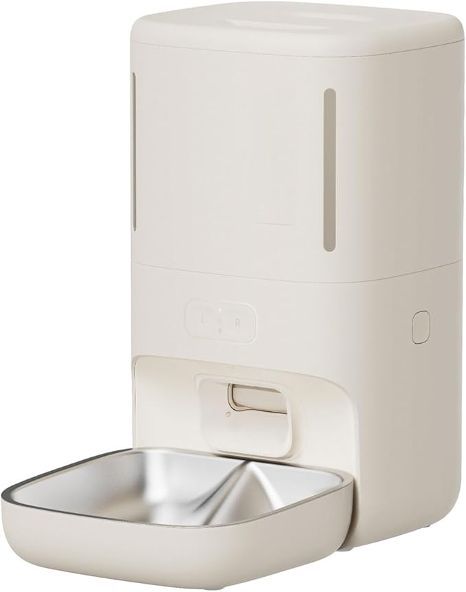 Pet Feeder Automatic Pet Feeder Dual Compartment Smart Pet Food Dispenser Timed Quantitative Feeding App Control Pet Supplies Pets Supplies(Regular)