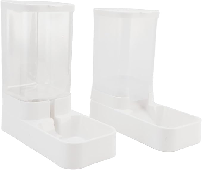 Automatic Pet Feeder and Water Dispenser, Gravity Food and Water Bowl Set with Non Slip Base for Small Medium Large Dogs Cats, 1 Gallon Capacity