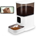 ROGER PET Smart Automatic Pet Feeder with Camera and Dispenser, Wi-Fi Automatic Cat Feeder with APP Control and Timer, Two Way Audio Video Clear Night Vision, Automatic Dog Feeder - Pet Supplies.