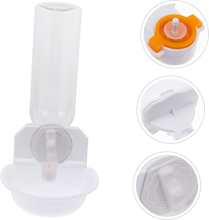 Automatic Pet Water Dispenser Water Feeder for Cats and Dogs Easy to Install Durable Material for Cages and Pet Supplies White