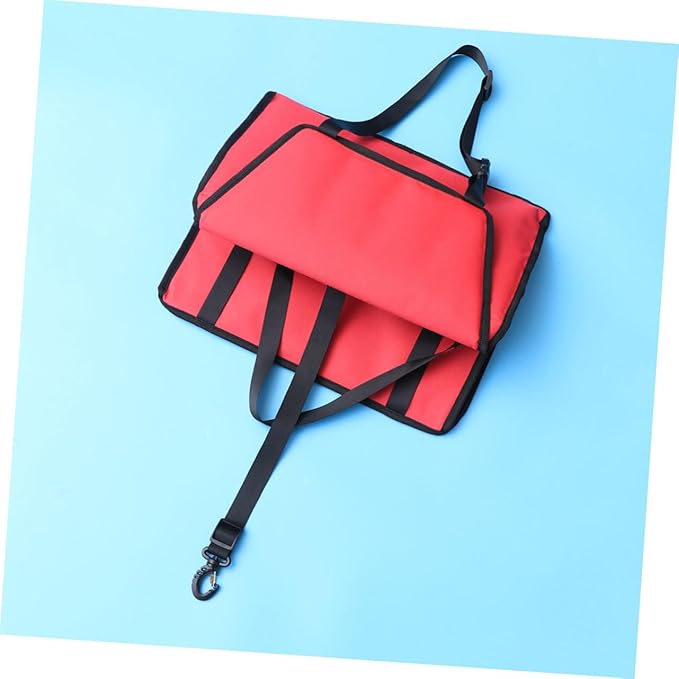 Breathable Mesh Dog Car Seat with Design Safety Leash and Thick Support Rods for Pet Travel Compatible with Harnesses Black Color(Red)