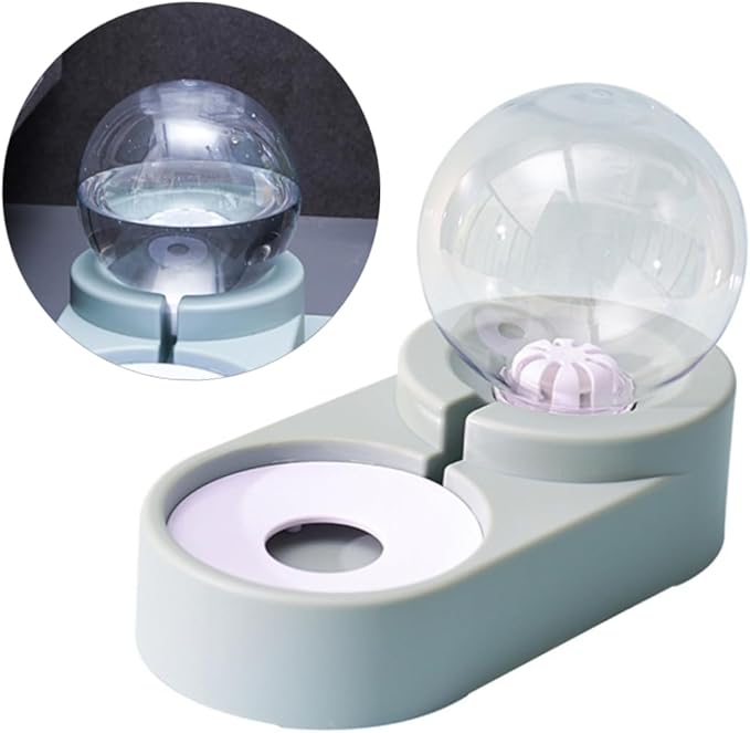 Sosoport Creative Double Bowl Automatic Pet Water Feeder Safe Smooth Dog and Cat Drinking Tool for Home and Pet Shop Use Convenient Without Stainless Steel Basin