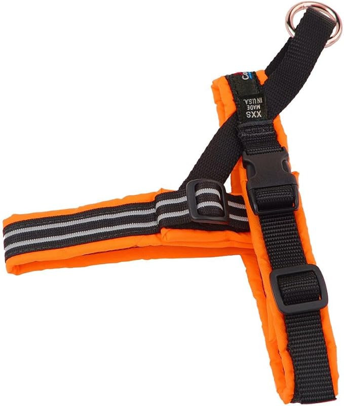 ComfortFlex Sport Dog Harness – No-Choke, Fully Padded, Non-Chafing Harness with Control Handle – Reflective, Lightweight, Adjustable for Active Dogs - Petite, Hunter Orange