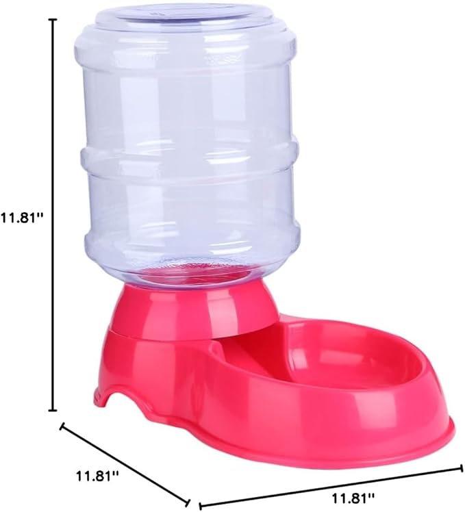 Large Capacity Cat Feeder Automatic Wet Food Feeder Auto Water Dispenser Pet Food Bowl Non-Slip Base Easy Assembly
