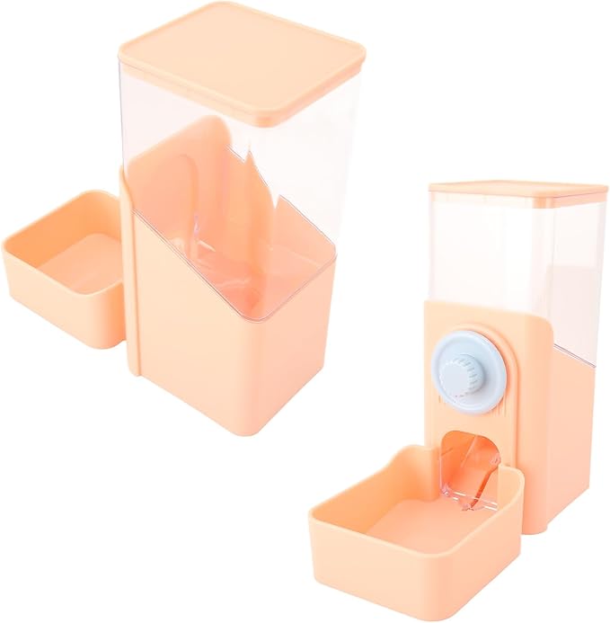 Pet Auto Gravity Feeder, Automatic Large Capacity Leakproof Pet Feeder Station for Small Medium Large Pets Dog Puppy Kitten (Pink)