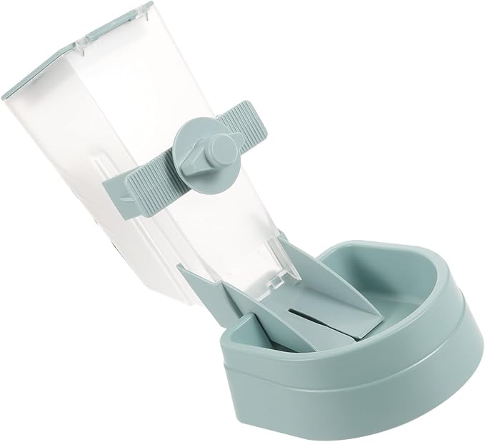Automatic Hanging Dog Feeder with Lid Capacity Pet Food Dispenser for Cage Use Space-Saving Stable Design Easy to Clean Detachable Bowl in Night Sky Blue