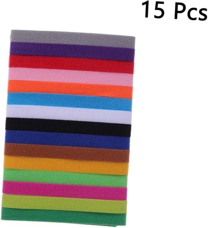 YARNOW 15pcs Adjustable Puppy Id Collars Solid Color Adhesive Identification Bands for Pets Double-Sided for Comfort and Easy Identification