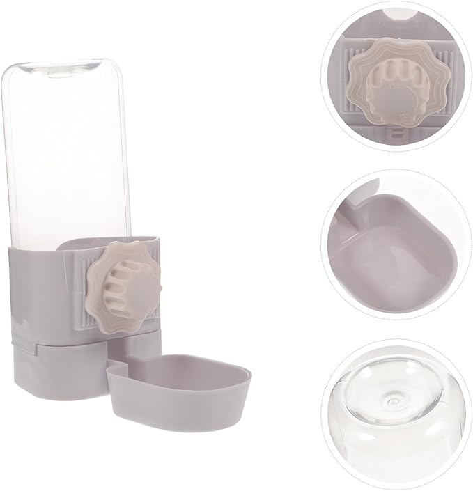 Angoily Automatic Hanging Pet Water Bottle Dispenser for Dogs and Cats Cage-Mounted Waterer Portable Feeder for Puppies and Kittens