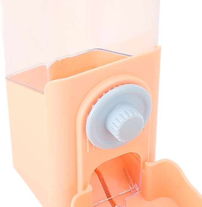 Alomejor Automatic Pet Feeder, Large Capacity Gravity Feeder with Leak Proof Design, Convenient Hanging Design for Cat Dog Cage (Pink)