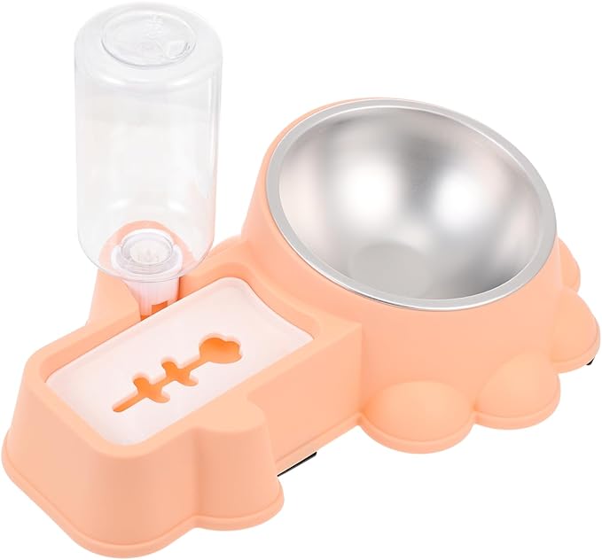 Happyyami Automatic Pet Feeding Bowl Water Dispenser and Cats Stylish Functional Pet Food and Water Container