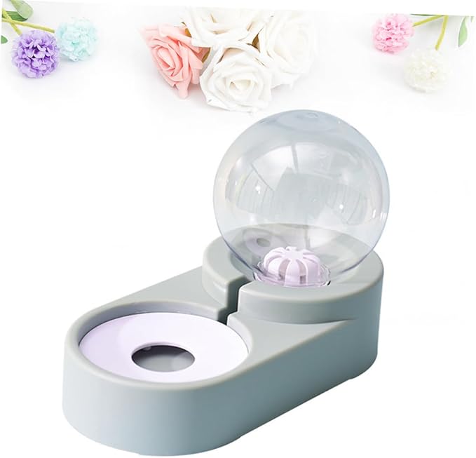 BESPORTBLE Automatic Pet Water Feeder Double Bowls Blue Design Convenient Water Dispenser for Cats Dogs Smooth Surface No Spills for Home Pet Shops