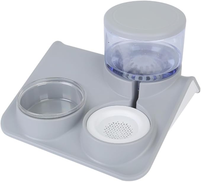 Automatic PET Water Feeder and Eating Bowl for Dogs and Cats Dual-Use PET Supplies Stainless Steel Design Non-Slip Base Easy to Clean