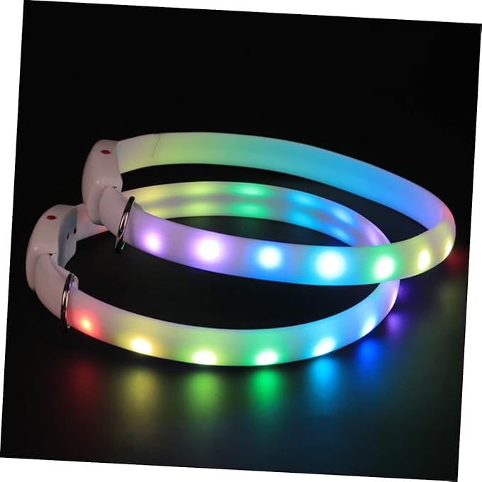 USB Charging Dog Glowing Collar LED Pet Collar for Nighttime Safety Durable and Attractive Design for All Breeds Enhance Your Pet Fun and Visibility