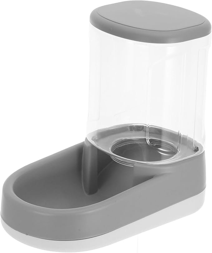 Happyyami Automatic Pet Feeder and Water Dispenser Portions for Small Medium Dogs and Cats Quiet Timed Feeding Elegant Gray Design for Puppies and Kittens