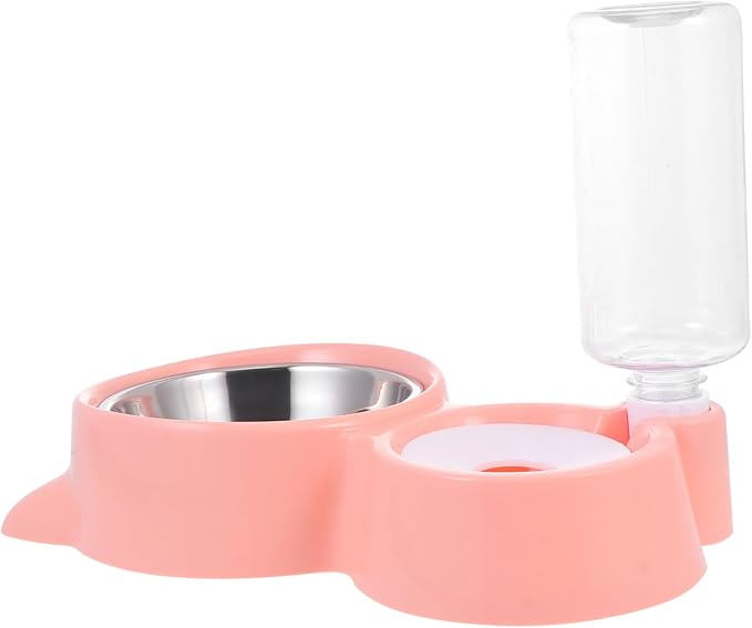 HANABASS 1pc Cat Ear Pet Bowl Dual-use Food and Water Feeder Automatic Refill Easy to Compact Design for Cats and Dogs