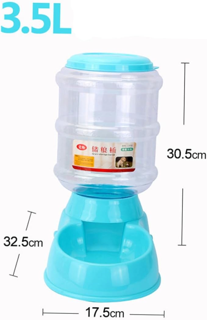 NOLITOY Automatic Pet Feeder Dish Capacity Blue Bowl for Cats Dogs and Puppies Non-Electric Secure Skid Base Safe Material for Easy Feeding