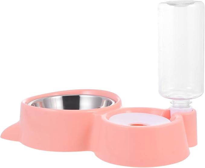 GANAZONO 1pc Automatic Pet Water Feeder Bowl Cat Dog Food Dispenser Easy to Detachable Design for Home Use Cat Ear Shape