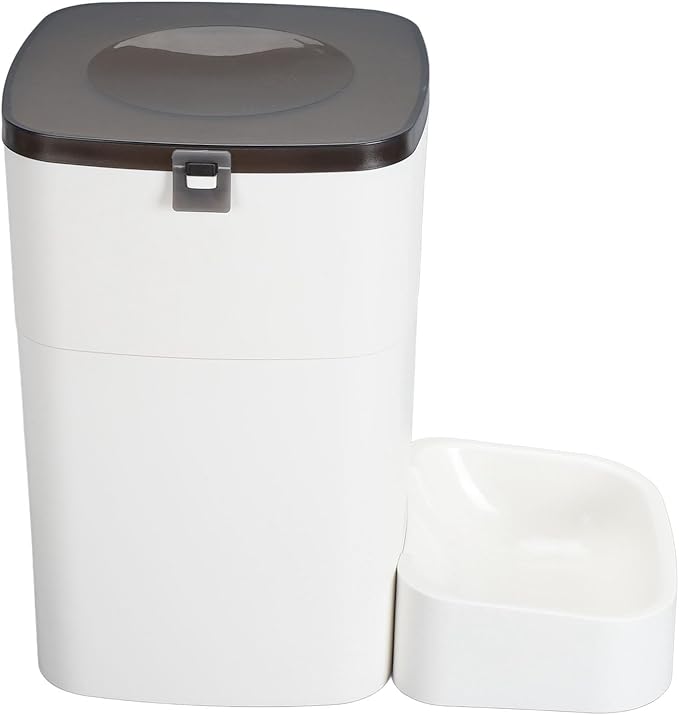 Automatic Pet Feeder Large Capacity Smart Food Delivery Remote Control Cat Dog Feeder for Home (White)