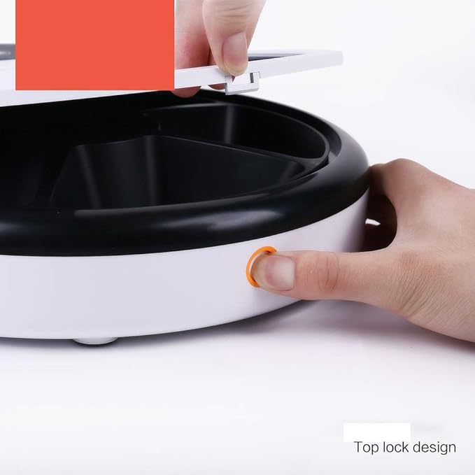 Pet Supplies 5 Meals Pet Automatic Feeding Machine Flat Version Canned Timing Feeding Cats Dog APP Control Portable