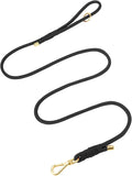 Durable Handwoven Dog Leash for Small & Medium Dogs, 5/16 inch Rope Lead with Anti-Tangle Swivel Clip, Soft & Lightweight, 5FT Long – Ideal for Daily Walking & Training (Black)