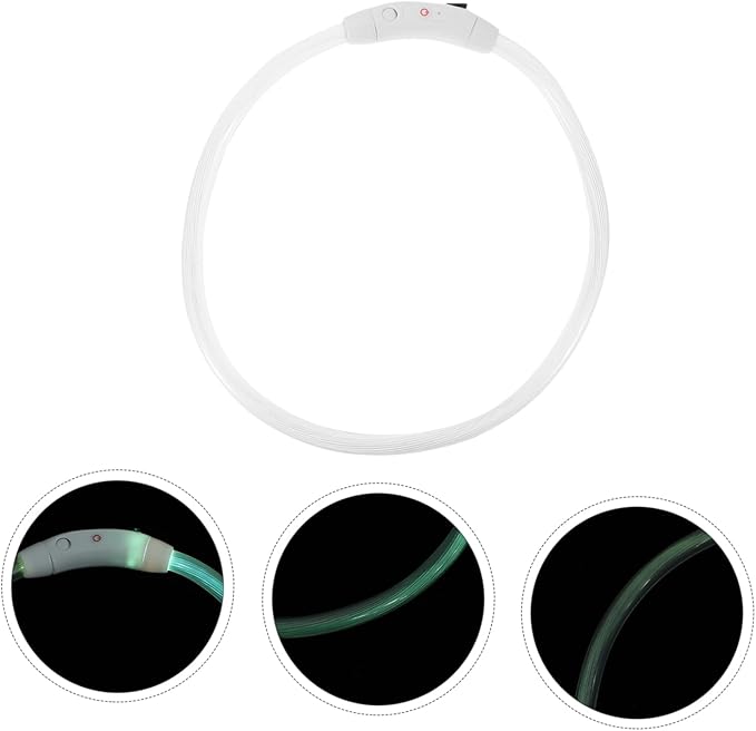 Led Rechargeable Dog Collar Glowing Puppy Collar with USB Charging High Visibility for Nighttime Safety Durable and Stylish Design