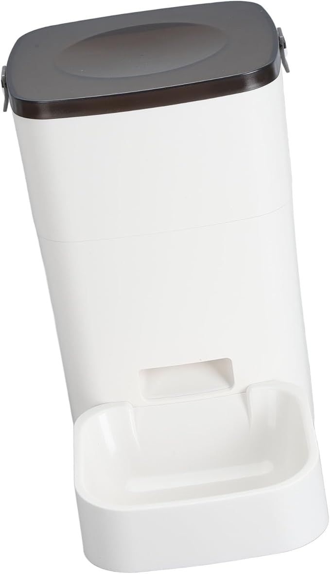 Timed Pet Feeder, Timing Function, Large Capacity, Smoother Food Delivery, Automatic Pet Feeder for Home (White)