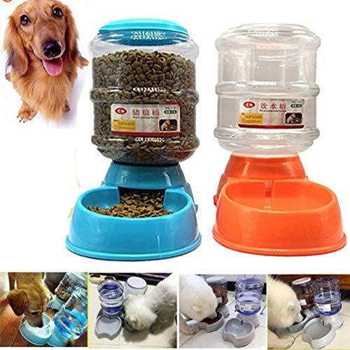 Pet Water and Food Bowl Automatic Feeder Running Water 3.5l Capacity -Skid Pad for Easy Feeding