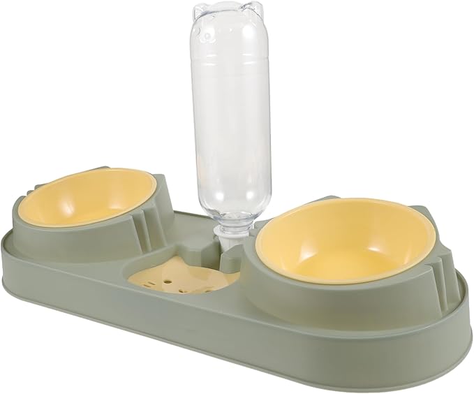 POPETPOP Material Dog Automatic Feeder No Spill Water Bowl Pet Food Dispenser Cat Eating Bowl Random Style