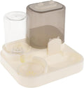 2 in 1 Automatic Pet Feeder and Water Dispenser, 1800ml Dry Food 800ml Water Capacity, Portable Cat Dog Food Bowl for Small Animals- Clear