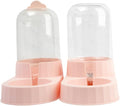 Automatic Pet Feeder Dog Bowl Feeder Travel Supply Detachable Food Dispenser Pet Bowl for Kitty Kitten Puppy Small Dogs, Pink