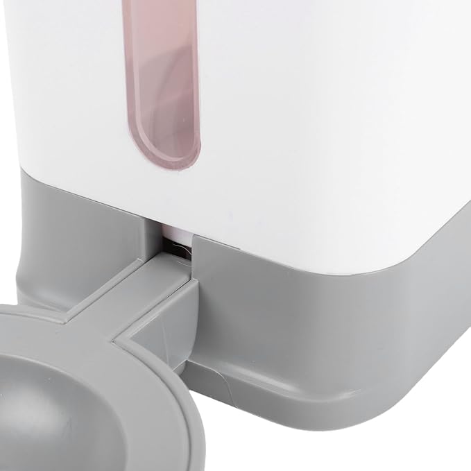 POCREATION Hanging Automatic Pet Water Dispenser Cage Auto Pet Waterer 1.5L No Wet Mouth Design Transparent with Auto Feeding Mechanism for Dogs Cats Small Animals (Gray)