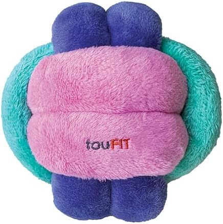 FOUFIT FouFouBrands Hide n Seek Knotted Snuffle Ball Treat Dispensing Nosework Toy for Dogs, Pink, Green Purple, Small