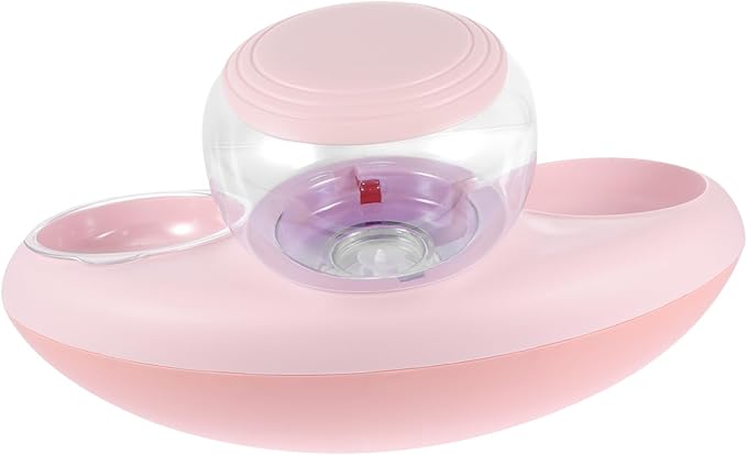 Kisangel 1pc Automatic Feeder Bowl Double Pet Food and Water Container Spill Design for Convenient Feeding