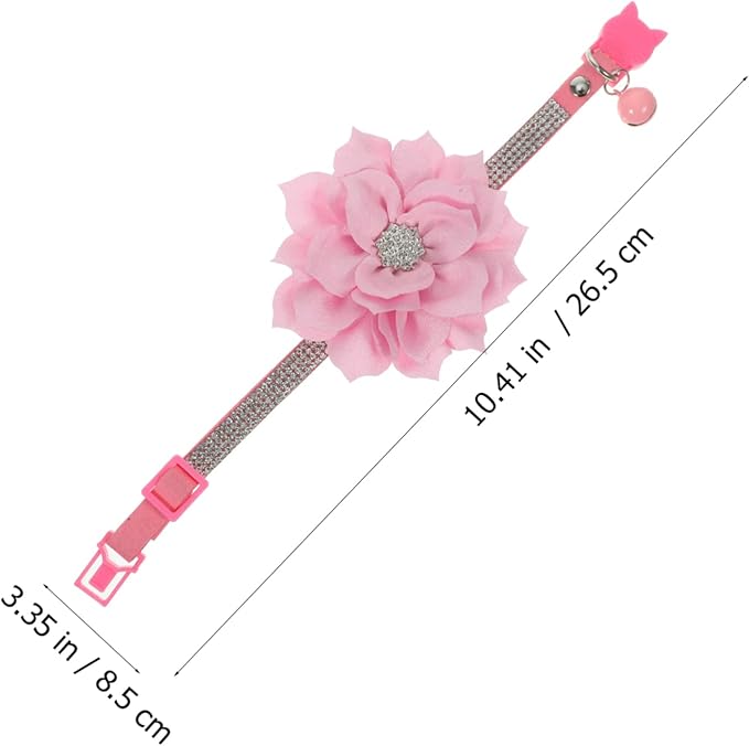 Yardwe Adjustable Rhinestone Dog Collar Comfortable Puppy Neck Decor for Dogs and Cats Stylish and Design for Daily Wear and Special Occasions