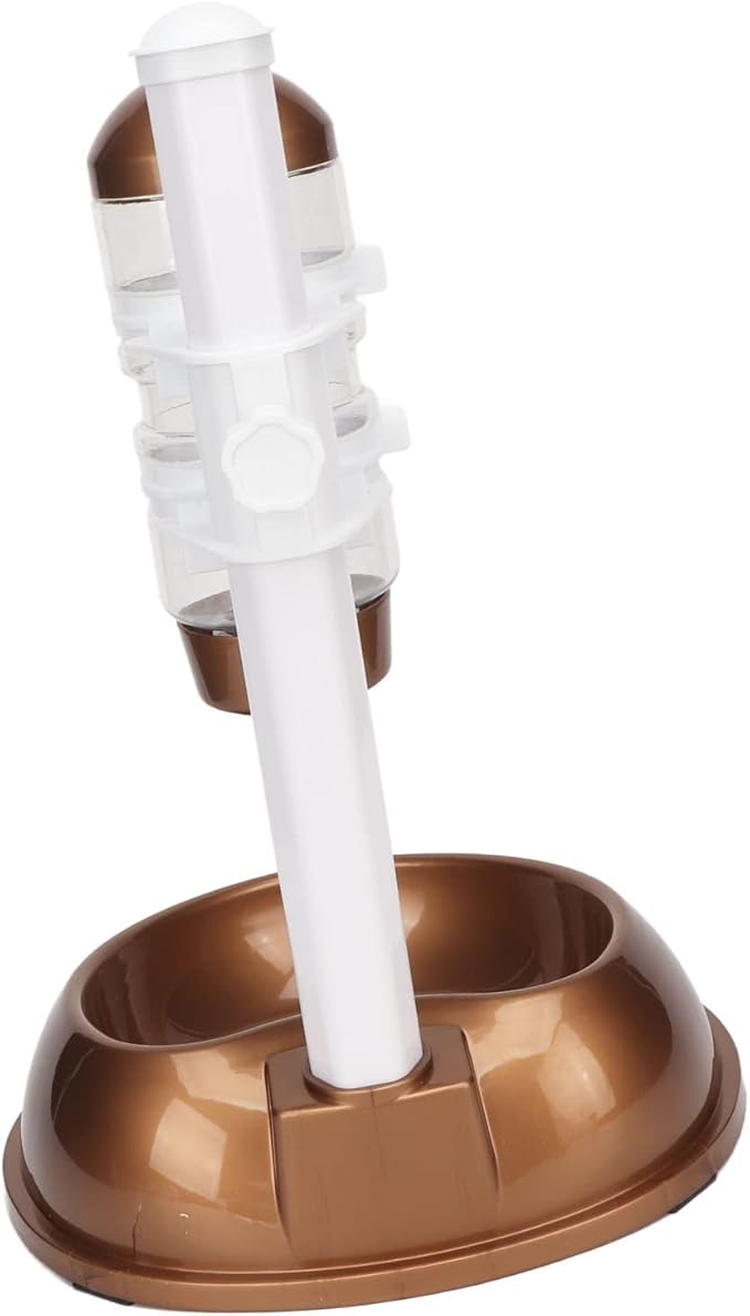 Tbest Dog Water Dispenser,Pet Standing Water Dispenser Bowl Height Multifunction Dog Automatic Water Food Feeder Witetachable Pole