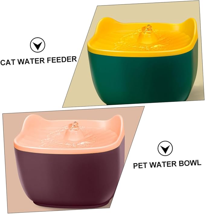 1pc Automatic Pet Water Dispenser Cat Ear Design Convenient Electric Drinking Bowl for Cats and Dogs Material Easy to Refill for Home Use