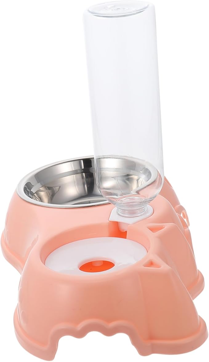 1set Automatic Dual Use Pet Feeder and Water Dispenser Bowl Food and Water Station for Cats and Dogs Opaque Design Keeps Food Fresh Easy to Clean and Use