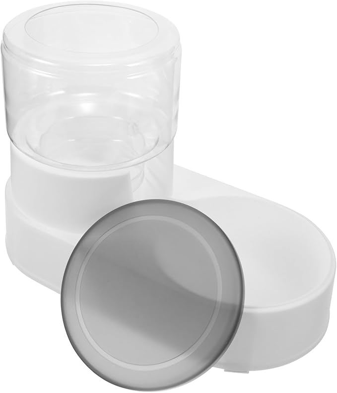 BESPORTBLE Automatic Pet Feeder Dispenser for Cats and Dogs, Anti-Spill Food Dispenser with 5l Capacity, Gray, Indoor Use for Puppies and Adult Pets