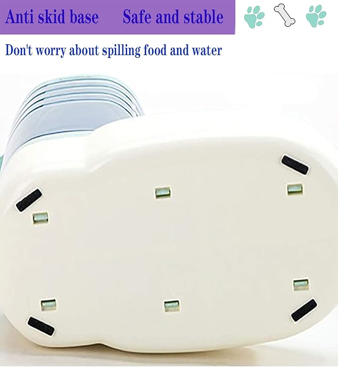 Automatic Feeders and Waterer Dog Cat Food Feeder Water Dispenser Gravity Food and Water Dispenser Automatic Food Dispenser for Small Large Pets Grey