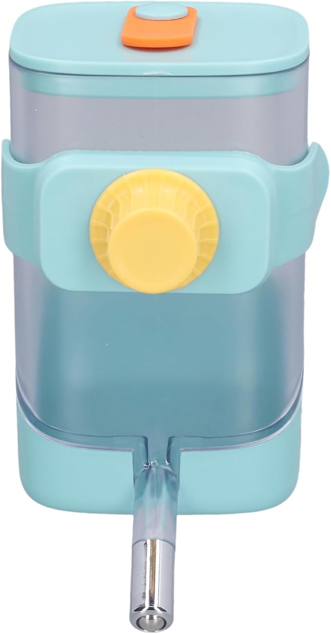 Water Dispenser Automatic Pet Water Feeder Stainless Steel Cage Hanging Water Dispenser for Cat Dog (Green)